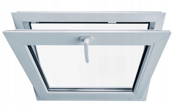 SKLOPNÉ PVC OKNO 1200x700 / 120x70 BIELE, Z RUKY